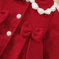 thumbnail image 4 of Rhuody Winter Coats For Girls Long Sleeve Elegant Bow Trim Coat Autumn Outerwear For Toddler And Warm Jacket Basic Classic Winter Outerwear Red 5-6 Years, 4 of 8