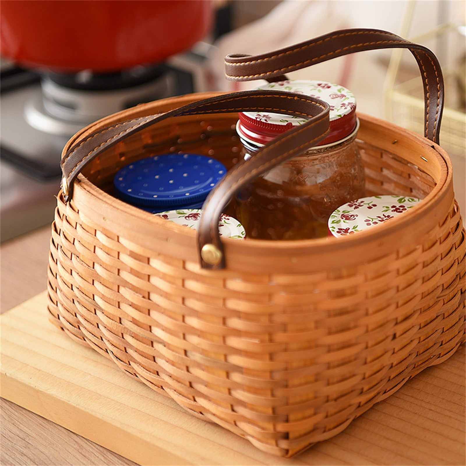 Panier En Osier Avec Poignée – Idéal Pour Fleurs, Rangement Ou Décoration D’intérieur