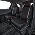 thumbnail image 2 of EKR Custom Fit Sienna Car Seat Covers for Toyota Sienna 2021 2022 2023 2024 2025 LE,XLE (8 Seats) Three Row,Full Set Leatherette Auto Seat Covers(Black with Red Piping), 2 of 7