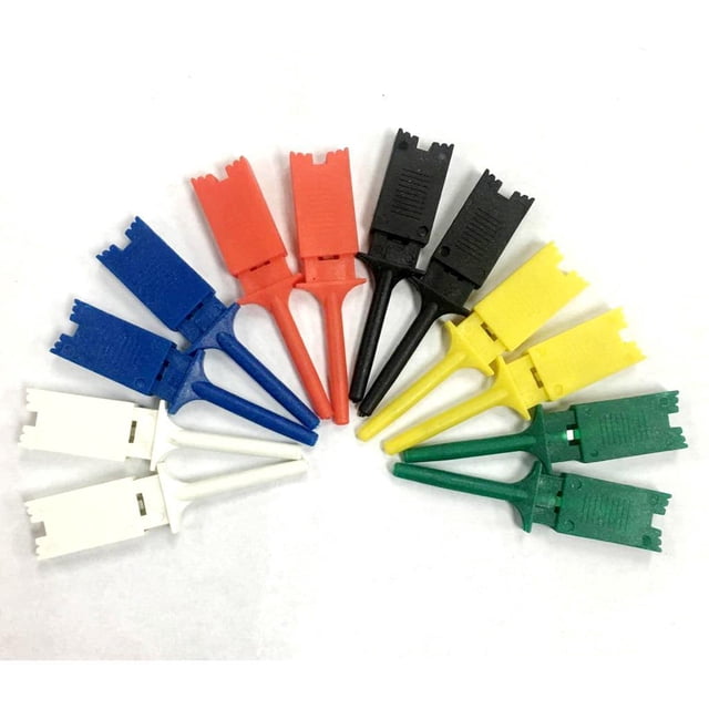 PINZA para GANCHOS de PRUEBA ELÉCTRICA PINZA para GANCHOS PINZA para GANCHOS de PRUEBA GRABBER X 12 Cola Mini gancho de clip de prueba