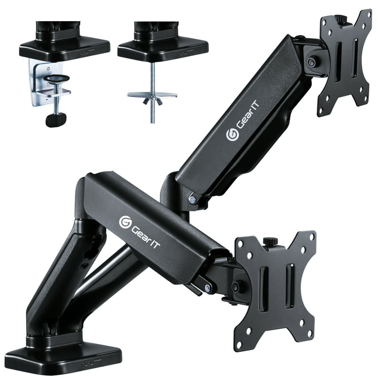 GearIT Dual Monitor Mount (Up to 32 Inch, 19.8 lbs) Desk Stand