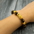 thumbnail image 3 of Pulsera valiente con mantra de seis caracteres, transferencia 3D, pulsera Piccolo de oro duro, drenaje, 3 of 4