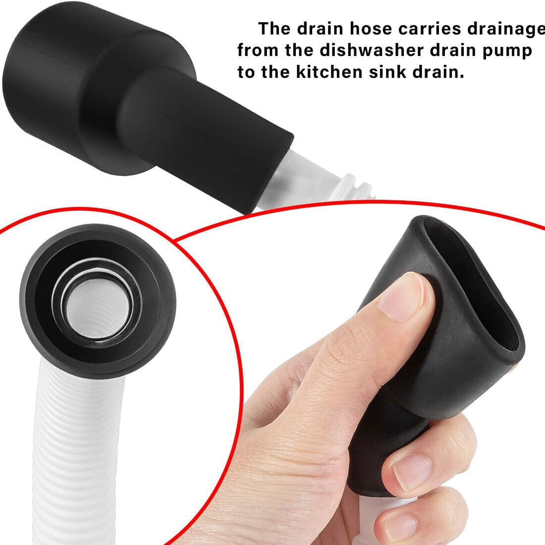 807117001 Drain Hose, Compatible with Some Frigidaire and Electrolux Dishwashers