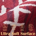 thumbnail image 2 of RUGKING Christmas Area Rug 6x9 Modern Geometric Lines Non Slip Thin Washable Rug Floor Cover Soft Rug Carpet for Living Room Bedroom Dining Room Red, 2 of 5