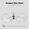 thumbnail image 6 of Homy Casa Oversized Boucle Modular Sectional Sofa, Luxury Foam-Filled Floor Couch, 6 of 10