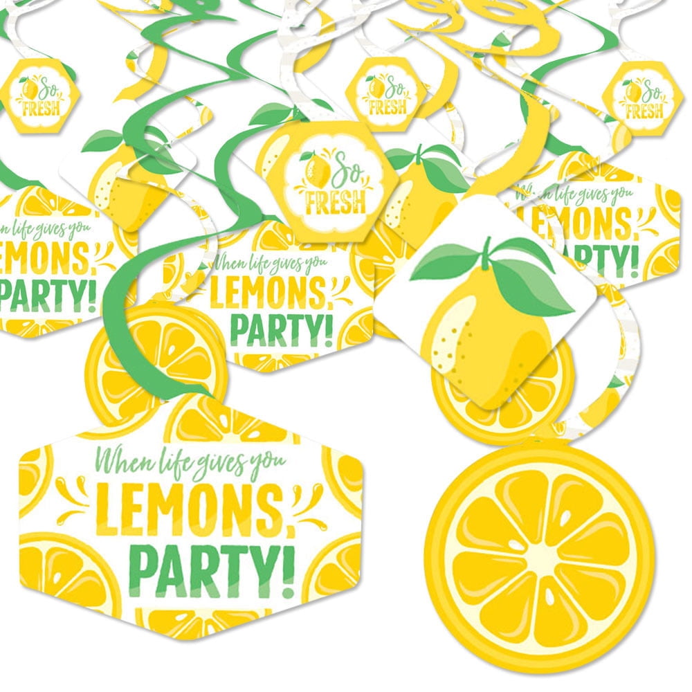 So Fresh Lemon Citrus Lemonade Party Hanging Decor Party