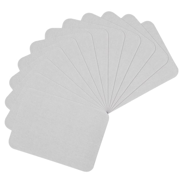 Unique Bargains 12Pcs Iron on Patches for Clothing Repair 3'x4-1/4' Fabric Patch Cotton Decorating for Clothes Pants Grey