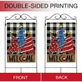 thumbnail image 4 of Welcome Christmas Pine Tree House Flag Double Sided, Xmas Buffalo Plaid Check Decorative Garden Yard Outdoor Large Decor, Winter Holiday Farmhouse Burlap Home Outside Decoration 28 x 40, 4 of 6
