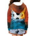 thumbnail image 6 of Chririnla Art Soccer Ball Water Flame Girls Long Sleeve Hooded Pullover Lightweight with Pockets Trendy Comfy Top for Teens Fall ​​Size 10-12​​, 6 of 6