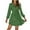 Green, variant on Fesfesfes Women Dress Irregular Ruffles Polka Dot Print Long Sleeves V-Neck Strappy Dress Clothes Sale