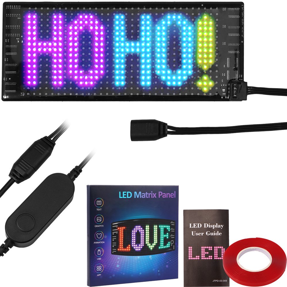 Panneau LED Bluetooth Pour Voiture - Affichage Texte/Animations Personnalisables - USB 5V