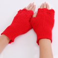 thumbnail image 4 of Women Fingerless Gloves Knitted Solid Color Half Finger Mittens Computer Gloves, 4 of 10