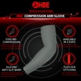 thumbnail image 3 of HDE Arm Sleeves for Men Women, Compression Sleeve Arm UV Protection Basketball Baseball Football Charcoal - M, 3 of 6