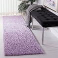 thumbnail image 2 of SAFAVIEH August Carlene Solid Plush Shag Runner Rug, Lilac, 2'3" x 12', 2 of 7