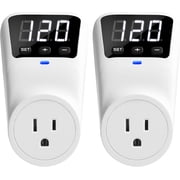 Appliance Surge Protector Voltage Stabilizer Fireproof UL94V-1 Wall Mount Surge Protectors Outlet for Refrigerator, TV & Heavy, Real-Time Monitoring & Custom Voltage 80V-140V (2 Standard)