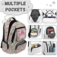 thumbnail image 4 of Yspwyqan Pink Bow Camo Kids Backpack Set Ages 8-15, Backpack and Lunch Box with Water Bottle Bag, 17 Inch Lightweight Casual Daypack with Front Pocket for School Travel Hiking, 4 of 7