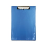 Saunders 00439 0.5 in. Clip Capacity Holds 8.5 in. x 11 in. Sheets Recycled Plastic Clipboard - Ice Blue