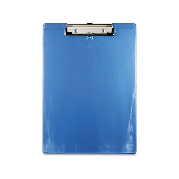 Saunders 00439 0.5 in. Clip Capacity Holds 8.5 in. x 11 in. Sheets Recycled Plastic Clipboard - Ice Blue