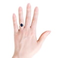 thumbnail image 3 of Angara Natural 3.3 Ct. Blue Sapphire with Diamond Classic Ring in 14K Yellow Gold for Women (Ring Size: 3), 3 of 9