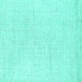 thumbnail image 1 of Ahgly Company Machine Washable Indoor Square Solid Turquoise Blue Modern Area Rugs, 7' Square, 1 of 4