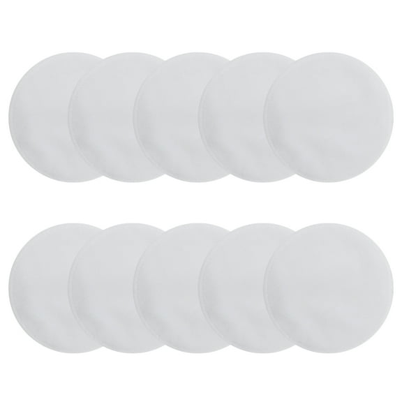 Reusable Makeup Remover Pads - 10 Pieces Soft Organic Cotton Rounds with Washable Drawstring