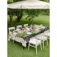 thumbnail image 3 of St Patrick's Day Shamrock Outdoor Tablecloth - 54x80 Inch Rectangle Dining Table Cover, Green Truck Lucky Four Leaf Beige Waterproof Outdoor Table Cloth with Umbrella Hole & Zipper for Picnic/Patio, 3 of 7