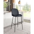 thumbnail image 4 of Bar Stool Chair Barstool, Steel Metal, Fabric, Black, Black, Bar Kitchen Pub Cafe Bistro Hotel Restaurant Hospitality, 4 of 10