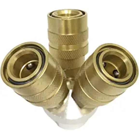 3-Way Aluminum Air Manifold with Solid Brass Connectors