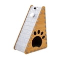 thumbnail image 3 of Almohadilla triangular para rascar gatos perfecl con pelota de juguete de felpa Gris crepuscular, 3 of 8