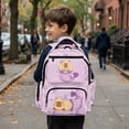 thumbnail image 4 of HUIACONG Capybara Mermaid Backpack, Lovely Ocean Style School Bookbag for Age 12-18, Water Repellent Durable Backpack for Teens Travel & Daily, 4 of 7