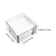 thumbnail image 4 of Transparent Crystal Glass Stand for Home Use Stylish Square Base Decorations 1 Piece, 4 of 8