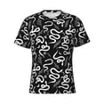 thumbnail image 3 of Naloa Hand Drawn Snake Men's T-Shirt Sport T-shirt Men's Basic Tee Casual Men's Shirt, Round Neck, Short Sleeves - Large, 3 of 5