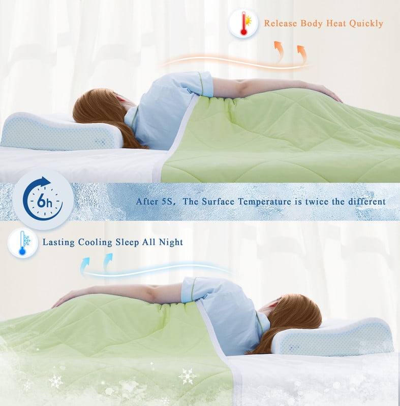 Cooling Comforter Twin Size, Double-Sided Cooling Tech Fabric Blanket for Hot Sleepers and Night Sweats, All-Season Breathable Lightweight Comforter, Apple Green