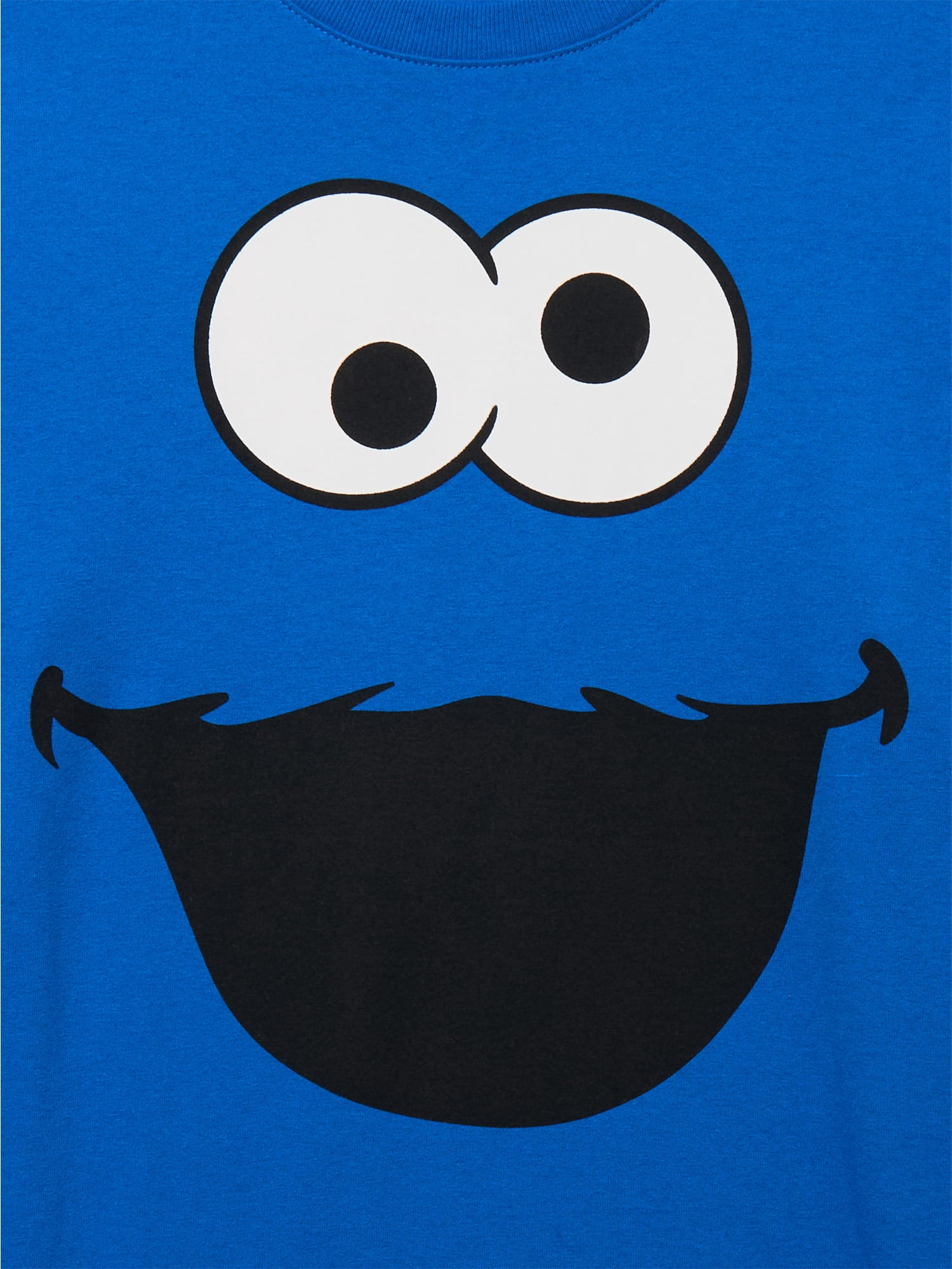 Sesame Street Boys Short Sleeve Cookie Monster Face Graphic Costume T-Shirt, Sizes 4-18