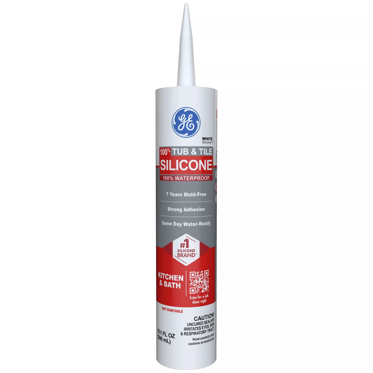 (10 pack) GE Silicone 1 Tub & Tile, Pack of 1, White 10.1 fl oz Cartridge