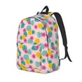 thumbnail image 1 of Naloa Pineapple And Leaves Print Durable Canvas College Rucksack,Laptop Excursion Backpack,Travel Notebook School Backpack,Bookbag For Men Women-Medium, 1 of 4