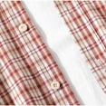 thumbnail image 6 of WREESH Men's Loose Casual Button Down Shirts Fashion Plaid Turn-Down Collar Short Sleeve Pocket Shirt with Stylish Plaid Pattern Red, 6 of 8