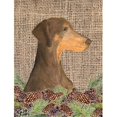 thumbnail image 1 of 28 x 40 in. Doberman House Size Canvas Flag, 1 of 1