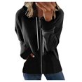 thumbnail image 4 of Women Long Sleeve Zip-Up Hoodie Jacket Color Sweatshirt Coat, 4 of 6