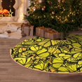 thumbnail image 5 of Fuzoiu Yellow Butterflies Print Christmas Tree Skirt,Xmas Christmas Decorations,Xmas Tree Mat for Farmhouse Holiday New Years Home Party Decor Tree Rugs-48", 5 of 6