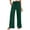 Green, variant on YUANGUANST Women's Wide Leg Pants Linen Pants Women Summer Wide Leg Pants Drawstring Elastic Waist Pants High Waisted Pants Casual Beach Trousers Business Work Casual Pants