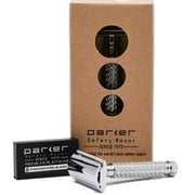 Parker 94R "Hefty" Double Edge Safety Razor & 5 Parker Premium DE Blades