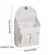 thumbnail image 3 of Bolsa organizadora de almacenamiento para colgar en la pared con bolsillos | Tela no tejida | Blanco | Para casa, oficina, dormitorio, cocina | Fácil de instalar en la pared, 3 of 6