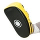 thumbnail image 3 of Almohadilla de objetivo con escudo de arco para entrenamiento de kickboxing, equipo de práctica de Sanda y taekwondo para adultos y adolescentes, color amarillo, 3 of 10