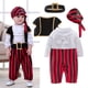 thumbnail image 2 of Traje de fiesta para niños Traje de niño Traje de actuación de capitán pirata de Halloween para bebé, 2 of 5