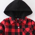 thumbnail image 6 of YIWULA Boy Button Down Shirt Kid Flannel Shirt Toddler Buffalo Plaid Shirt Boys Long Sleeve Father Son Shirt(12-18 Months,Red), 6 of 8
