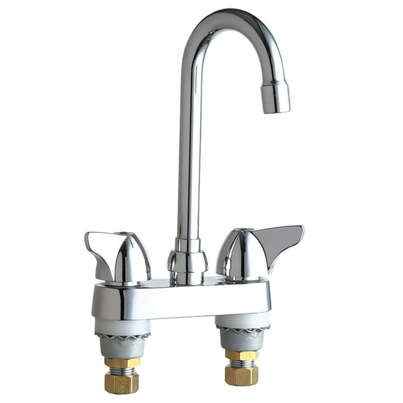 Chicago Faucets 1895-ABCP Deck Mounted 4-Inch Centerset Faucet, Chrome