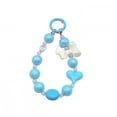thumbnail image 2 of Pulsera con llavero de cuentas Correa para teléfono con cuentas Cadena con dijes para bolso Asa para bolso con cuentas Azul, 2 of 8