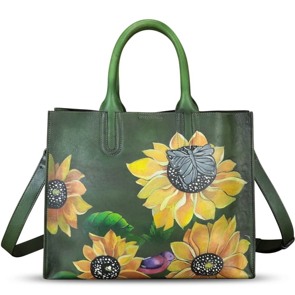 Genuine Leather Women Purses and Handbags Handpainted Shoulder Crossbody Bags