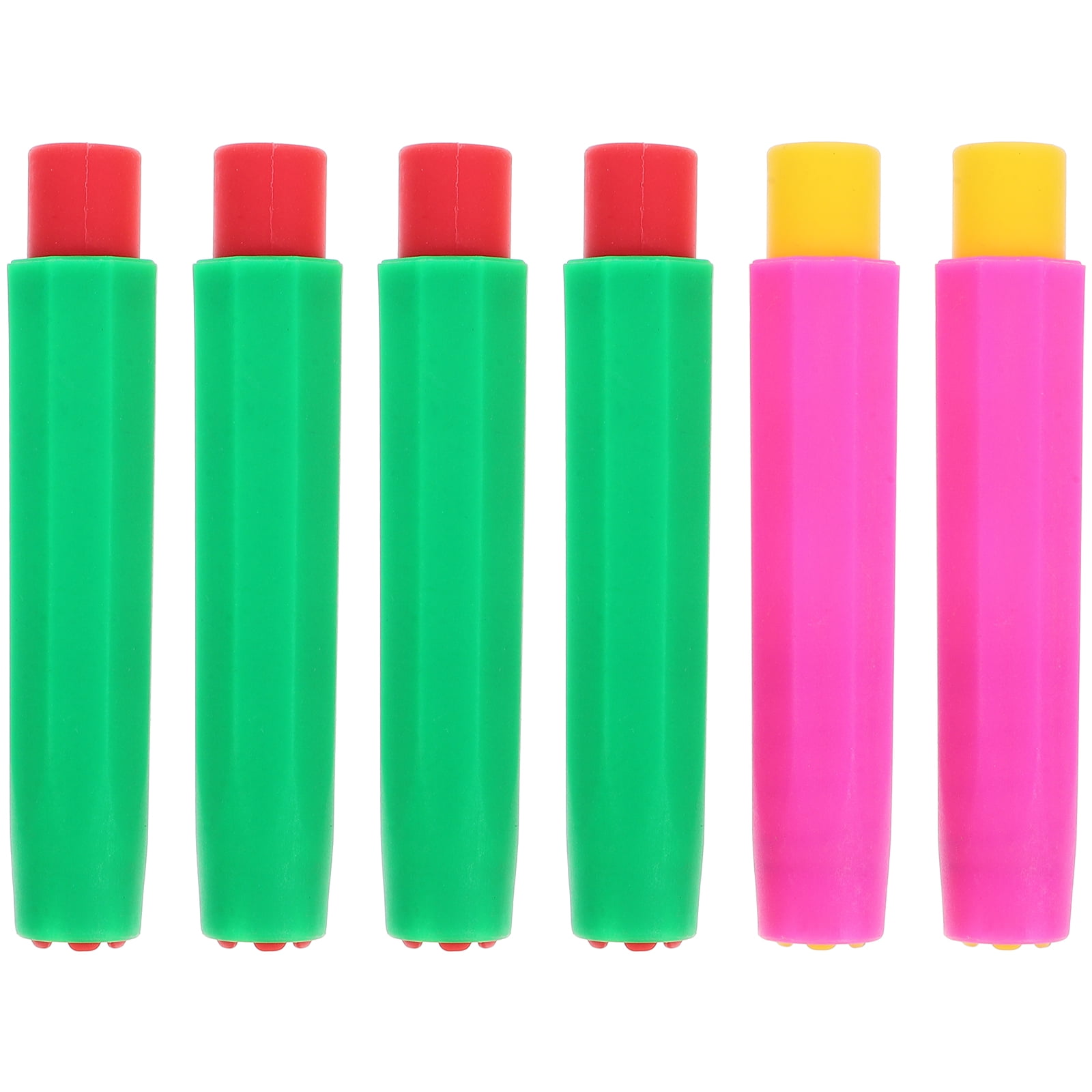 SHISUYAN 6Pcs Chalk Holder Plastic Chalk Clip School Office Supply Chalk Protective Case (Random Color)